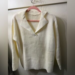 Elegant Cream Women's Sweater